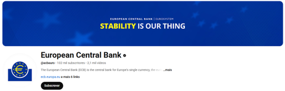 European Central Bank on YouTube