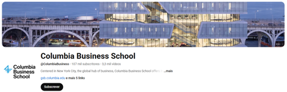 Columbia Business School on YouTube