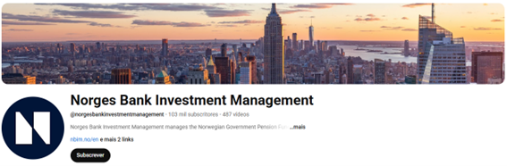 Norges Bank Investment Management no Youtube