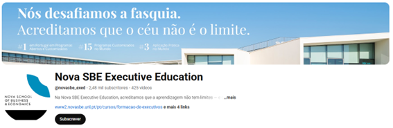 Nova SBE Executive Education on YouTube