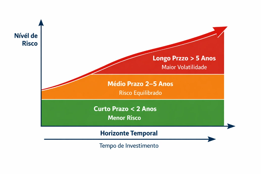O tempo disponível para investir influencia diretamente o risco assumido