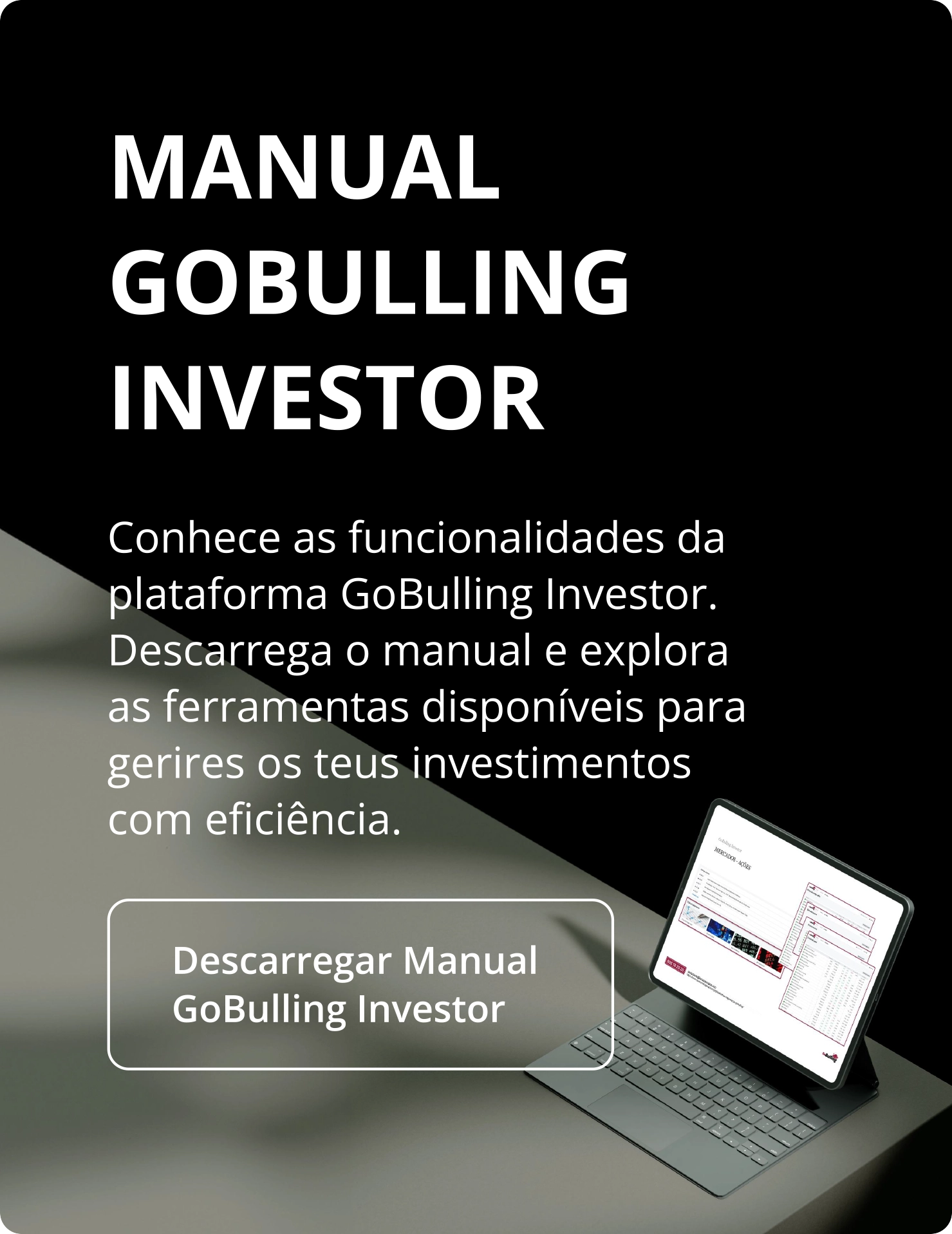 Vários tablets com eBook aberto sobre investimentos, promovendo o acesso a informação e confiança para investir na NextGen.